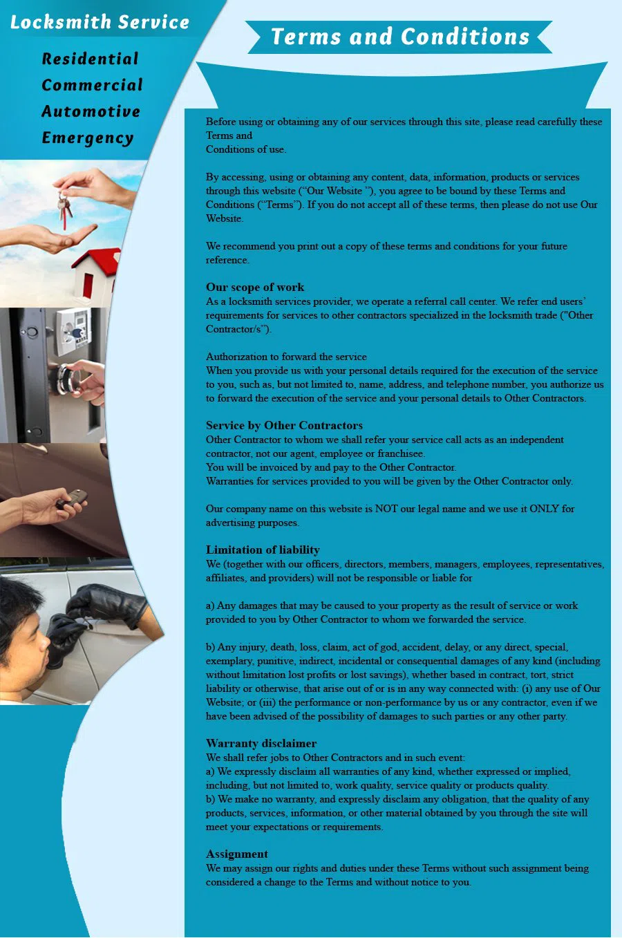 Tampa 24 Hour Locksmith Tampa, FL 813-261-6595 - TermsAndCondition-1